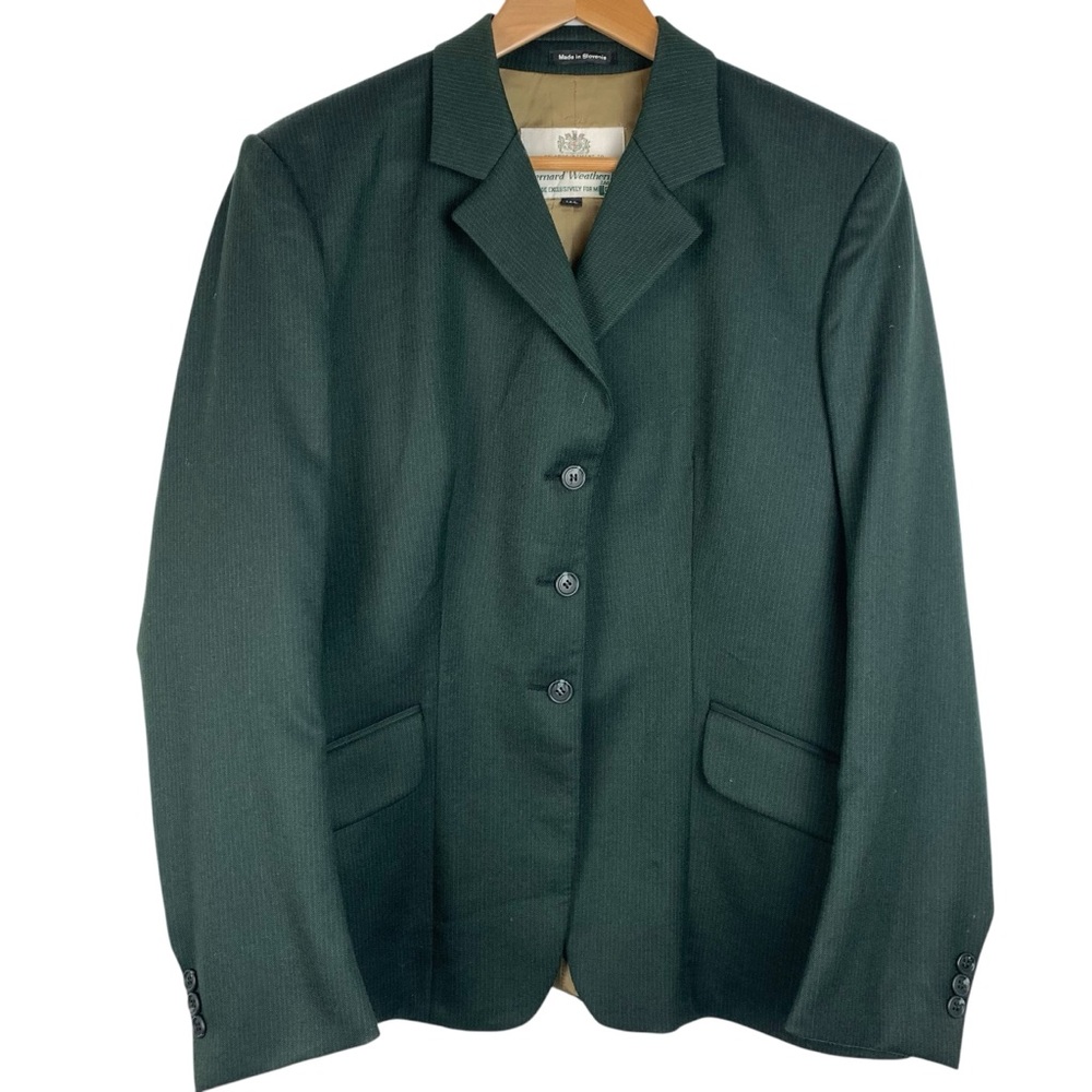 Vintage Bernard Weatherill for Millers Green Pinstripe Riding Hunting Coat 14L